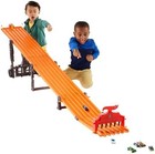 Hot Wheels Toy Car Playset With Lights  Sounds   6 1 64 Scale Vehicles  Super 6-