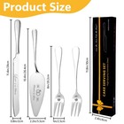 Wedding Cake Knife And Server Set  Silver Cake Cutting Set For Wedding  Stain   