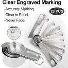  20 Pcs Stainless Steel Measuring Cups And Spoons Set Food-grade Measure Cup Set