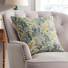  Botanical Decorative Square Pillow  20  X 20   Blue