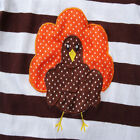 Nwt Thanksgiving Turkey Girls Striped Long Sleeve Ruffle Dress 18m 2t 3t 4t 5t
