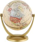 World Globe Earth Map Rotating Geography Ocean Classroom Learning Desktop 4 Inch