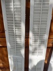 Vintage Wood Interior Louver Plantation Window Shutters 34 Inches By 57 Inches