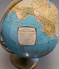 Vtg Rand Mcnally Tabletop World Globe Rotating Semi-meridian Brass Metal Base