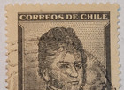 Correos De Chile   B  O higgins   Brown 60cts Stamp   Posted cancelled   C 1948