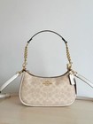 Nwt  Coach  Teri Shoulder Bag In Signature Canvas Cv933 Gold sand chalk