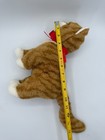 Ty Classic Plush Kitty Orange Tabby Cat Stripes Sitting Red Gold Bow 2002 White