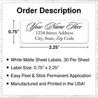 60 Return Address Labels Personalized Printed 3 4 X 2 1 4 Script