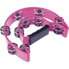 Half Moon Musical Tambourine Double Row Metal Jingles Hand Held Percussion Drum
