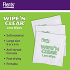 Flents Lens Wipes  Wipe  n Clear  150 Count  Pre-moistened  Streak-free  Safe Fo