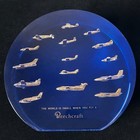 Vintage Beechcraft Airplanes Acrylic Lucite Standing Paperweight 3-3 4  X 3-7 8 