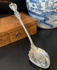Massive Scarce Towle Old Colonial Sterling Silver Stuffing Serving Spoon 14 25   