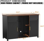 Large Coffee Bar Cabinet With Fridge Space  Mini Fridge Cabinet For Home