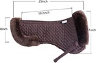 Woolous Brown Sheepskin Half Pad Fleece Lined For English Saddles