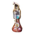 Santa Muerte Vestida Tres Metales Curada 15cm   3 Metals Robe Holy Death 6in