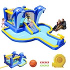 8-in-1 Inflatable Water Park With Slide  Trampoline  And Games