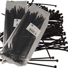New Black 200 Pcs  8 Inch Zip Ties Nylon 40 Lbs Uv Weather Resistant Wire Cable