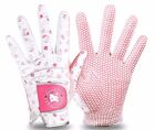 Women Ladies Golf Glove Hello Kitty Pair Left Right Hand 2 Colors Honeycomb Grip
