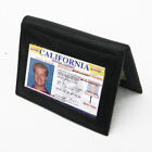 Black Mens Leather Bifold Wallet Id Credit Card Holder Front Pocket