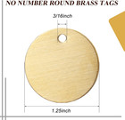600 Pcs Round Brass Tags  1-1 4 Inch Diameter  Metal Key Brass Tags