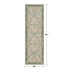 2 6 x8  Long Hallway Runner Rug - Vintage Botanical Wide Runners For Kitchen 