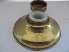 Vintage Antique Brass Inkwell With Glass Insert