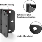 48 Pack Matte Black Door Hinges No Squeak 3 5 Inch Interior Door Hinges Rounded 