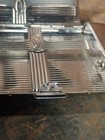 Vintage Evans Fuel Cigarette Case Lighter Art Deco Ribbed Silver Tone Case