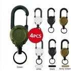 1 2 4pcs Extendable Retractable Holders Keychain Badge Reels Heavy Duty Clip Wit
