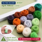 15 Colors Felting Wool  Wool Roving 3g Per Color