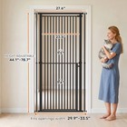Pawhut 44 -79  Extra Tall Pet Gate  Dog Gate With Two-way Open  Black