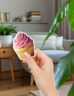 Cupcake Pink Frosting Die Cut Vinyl Stickers Set Scrapbooking Laptop Waterbottle