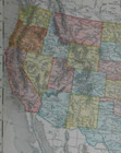 1914 Original Color Map Of The United States Of America 11 x14  Population State