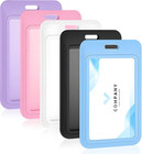 5 Pcs Sliding Badge Holder  Sliding Id Badge Holder With Clear Window Vertica   