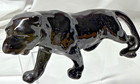 Black Panther Glossy Ceramic Figure Mid Century  6    Long