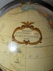 Replogle 16  World Globe Floor Stand Cherry Wood Mission Base Usa Brass 2000s
