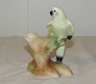 2-vintage Royal Copley  Parrots Birds On Tree Branch Ceramic Bud Vase Figurine