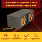 Q Power Qbass Dual 10 Inch Heavy Duty Car Audio Subwoofer Enclosure Box