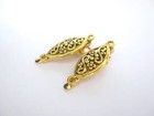 2 Small Silver Scroll And Flower Metal Alligator Hair Clip For Fine Thin Hair