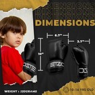 Kids Boxing Gloves Boys   Girls Training Kickboxing Muay Thai Mma Sparring Black
