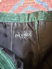 Vintage Leather Suede Pencil Mini Skirt Emerald Green 30    Waist Made In Usa