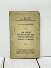 Antique 1933-1948 Union Savings Bank Trust Ledger Morrisville Vermont