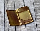 Vintage Gilded Metal Cigarettes Case Black Leather - Gold Japan Lighter