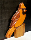 Wood Bird Wall Hanging Hand Carved And Painted Vintage 7 x5 x 5 