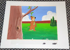 1970s Yogi Bear Production Animation Cel On Hand Painted Background Framed