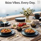 24 Piece Stoneware Dinnerware Set For 8  Handcrafted Plates And Bowls Set