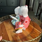 Vintage Japanese Hakata Doll Figurine Sister   Brother Reading Clay Statue 1970s