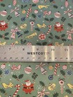 Vtg Christmas Wrapping Paper Gift Wrap Ornaments Santa Bell Horn Tree 1950 Nos