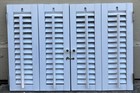 16 3 4  Tall X 24  Wide Wood Interior Louver Plantation Window Shutters Vtg