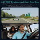 Cooau 4k Fhd Built-in Gps Wi-fi Dash Cam Front And Inside Car Camera Recorder